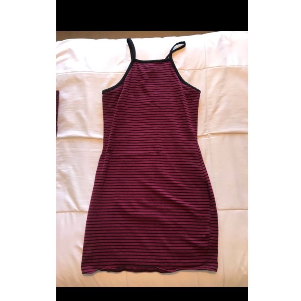 Maroon and Black Dress